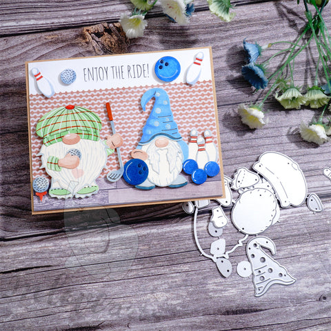 Inlovearts Gnome Playing Sports Cutting Dies