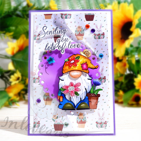 Inlovearts Gnome and Flowerpot Cutting Dies