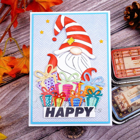 Inlovearts Gnome and Pile of Gifts Cutting Dies