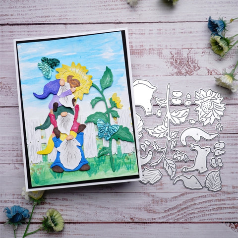 Inlovearts Gnome and Sunflower Cutting Dies