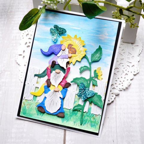 Inlovearts Gnome and Sunflower Cutting Dies