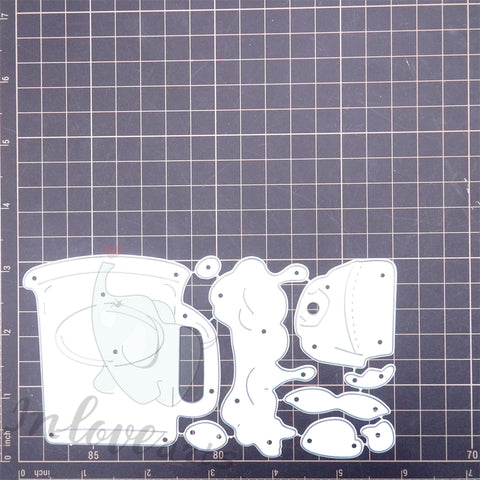 Inlovearts Gnome in Beer Bottle Cutting Dies