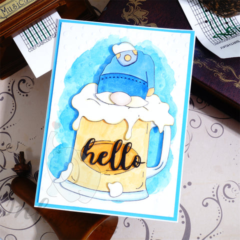 Inlovearts Gnome in Beer Bottle Cutting Dies