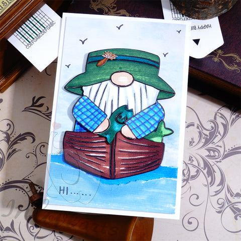 Inlovearts Gnome in the Boat Cutting Dies