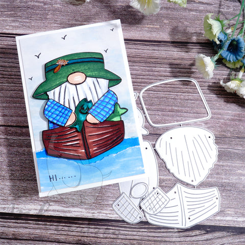 Inlovearts Gnome in the Boat Cutting Dies