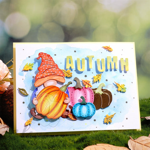 Inlovearts Gnome with Pumpkin Cutting Dies