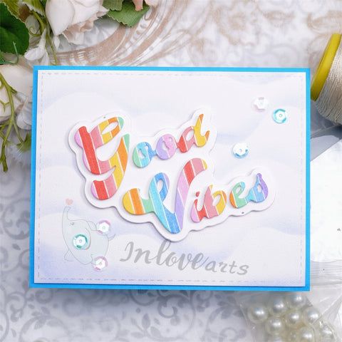 Inlovearts "Good Vibes" Word Cutting Dies