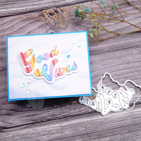 Inlovearts "Good Vibes" Word Cutting Dies