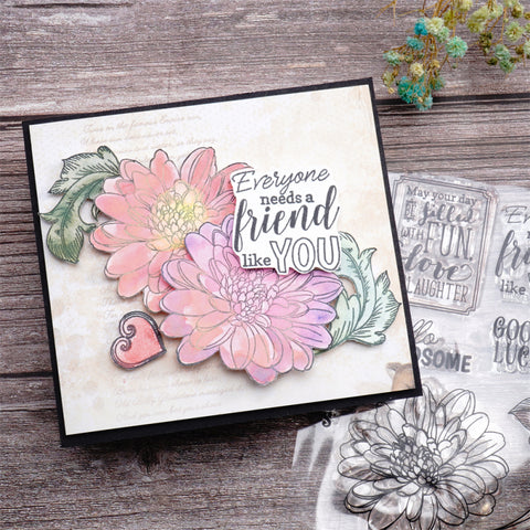 Inlovearts Grateful Words Clear Stamps