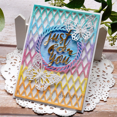 Inlovearts Grid Pattern Background Board Cutting Dies