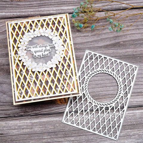 Inlovearts Grid Pattern Background Board Cutting Dies