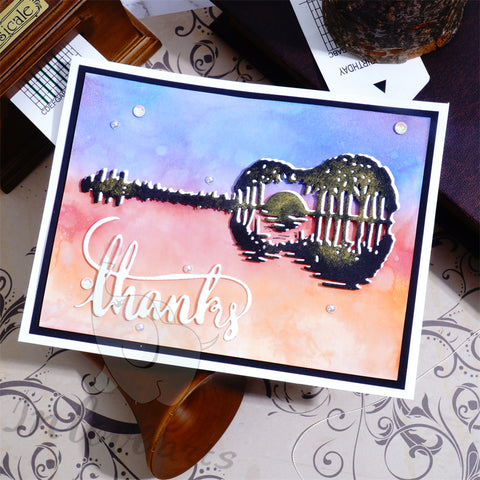 Inlovearts Guitar Shaped Reflection Cutting Dies