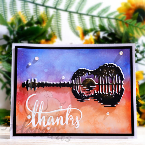 Inlovearts Guitar Shaped Reflection Cutting Dies