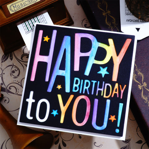 Inlovearts "HAPPY BIRTHDAY to YOU!" Background Board Cutting Dies