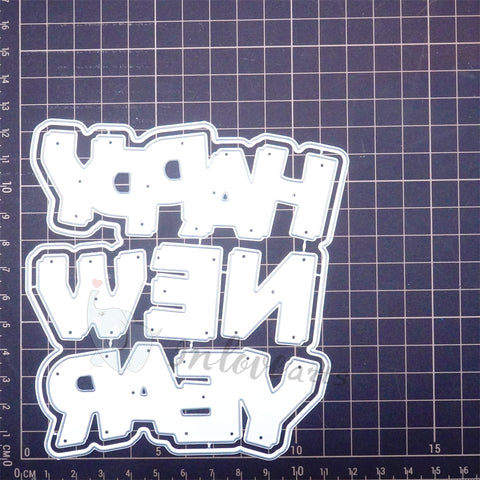 Inlovearts "HAPPY NEW YEAR" Bold Font Cutting Dies