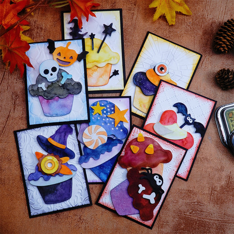 Inlovearts Halloween Theme Cupcake Cutting Dies