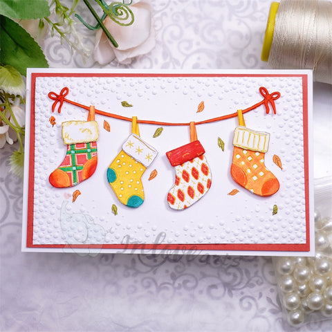 Inlovearts Hanging Christmas Socks Cutting Dies