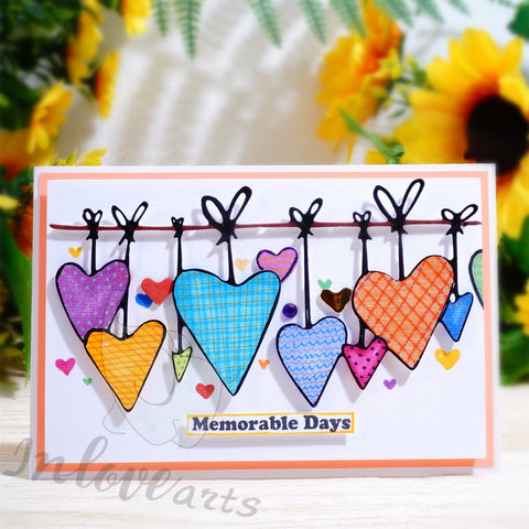 Inlovearts Hanging Heart Cutting Dies