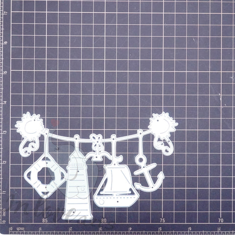 Inlovearts Hanging Nautical Theme Elements Cutting Dies