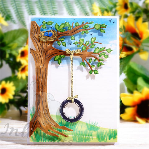 Inlovearts Hanging Tyre on the Tree Cutting Dies