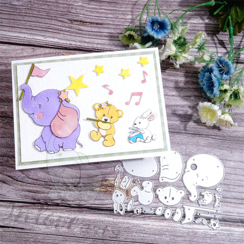 Inlovearts Happy Animals Group Cutting Dies