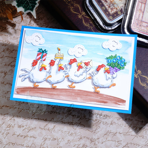 Inlovearts Happy Hens Cutting Dies