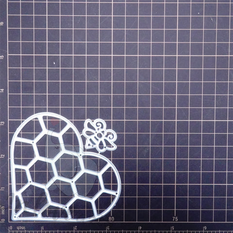Inlovearts Heart-shaped Honeycomb and Bee Cutting Dies