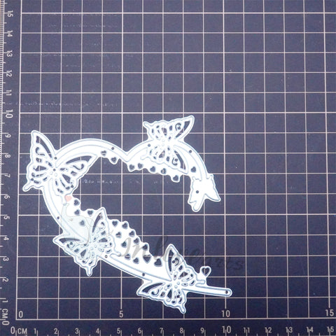 Inlovearts Heart Border with Butterfly Cutting Dies