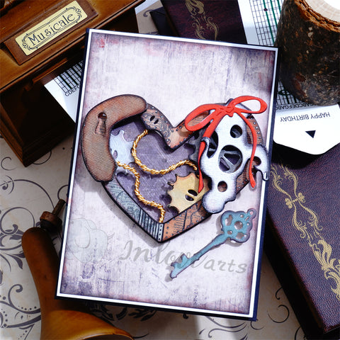 Inlovearts Heart Lock Cutting Dies