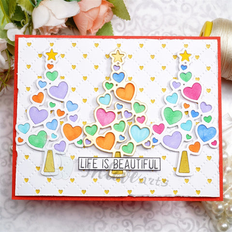 Inlovearts Heart Pattern Christmas Tree Cutting Dies