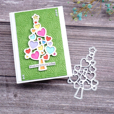 Inlovearts Heart Pattern Christmas Tree Cutting Dies