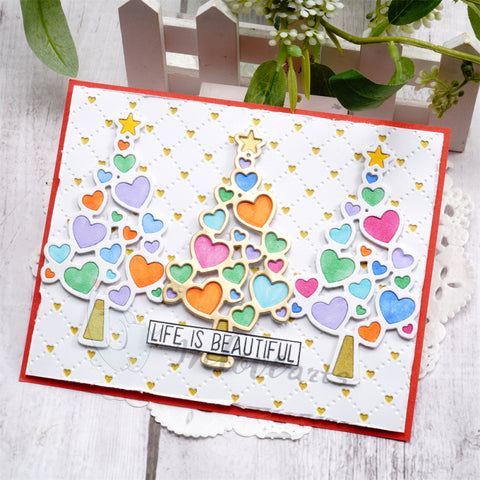 Inlovearts Heart Pattern Christmas Tree Cutting Dies
