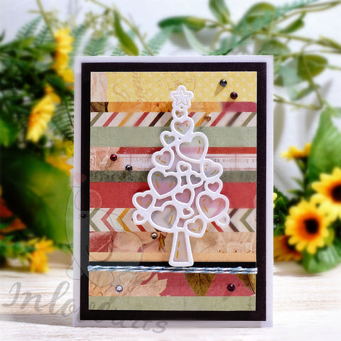 Inlovearts Heart Pattern Christmas Tree Cutting Dies