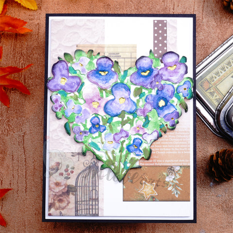 Inlovearts Heart Patterned Flower Cutting Dies