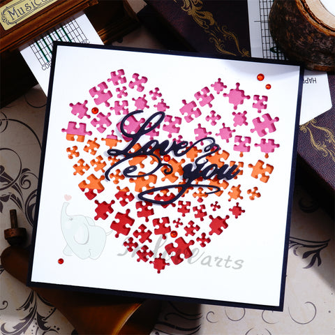 Inlovearts Heart Puzzle Cutting Dies