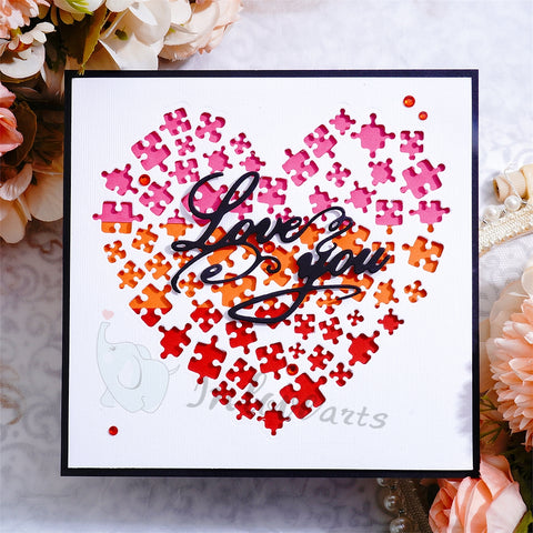 Inlovearts Heart Puzzle Cutting Dies