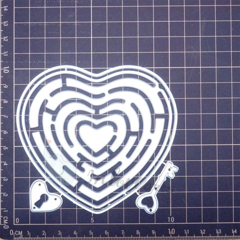 Inlovearts Heart Shaped Maze Cutting Dies