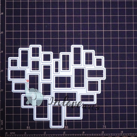 Inlovearts Heart Shaped Photo Wall Cutting Dies