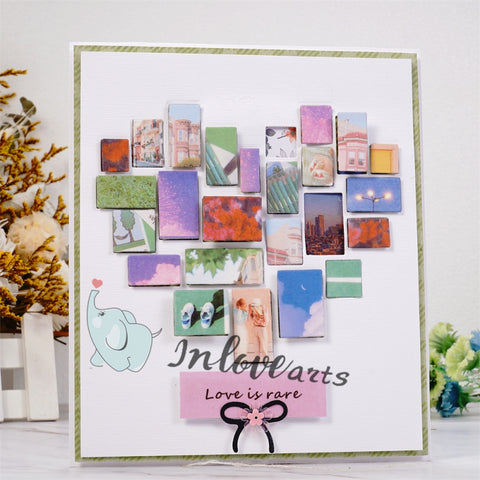 Inlovearts Heart Shaped Photo Wall Cutting Dies