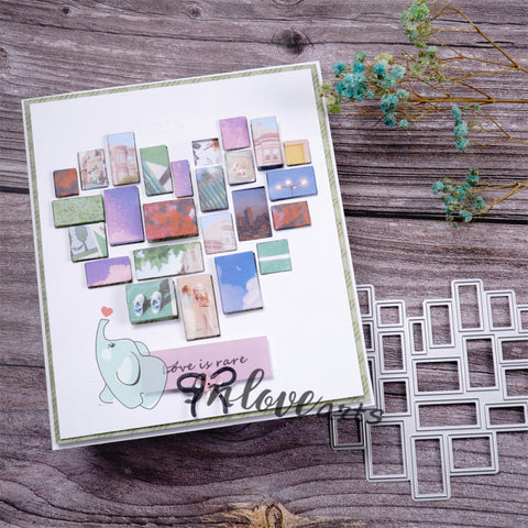 Inlovearts Heart Shaped Photo Wall Cutting Dies