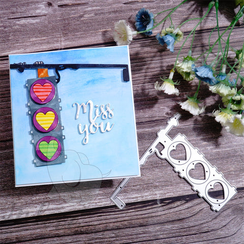 Inlovearts Heart Traffic Light Cutting Dies