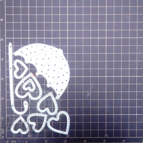Inlovearts Heart in the Umbrella Cutting Dies