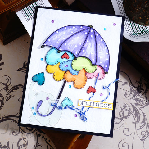 Inlovearts Heart in the Umbrella Cutting Dies