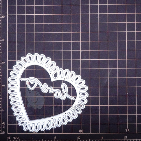 Inlovearts Herat Shaped Wavy Line Cutting Dies
