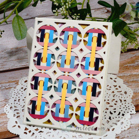 Inlovearts Hollow Circle Background Board Cutting Dies