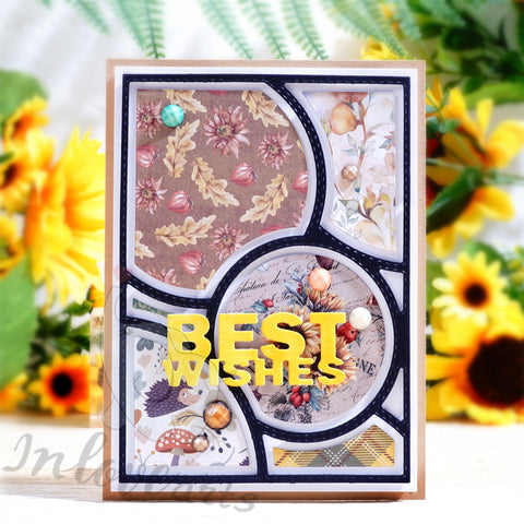 Inlovearts Hollow Bubble Background Board Cutting Dies
