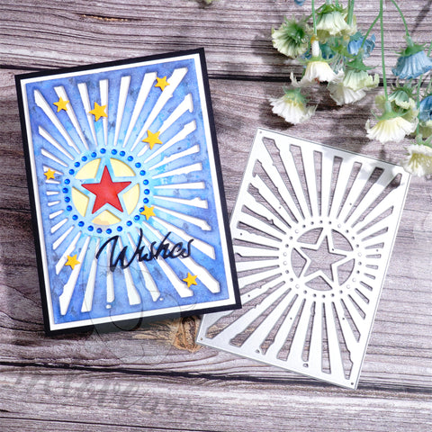 Inlovearts Hollow Circle Star Background Board Cutting Dies