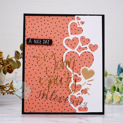 Inlovearts Hollow Heart Border Cutting Dies