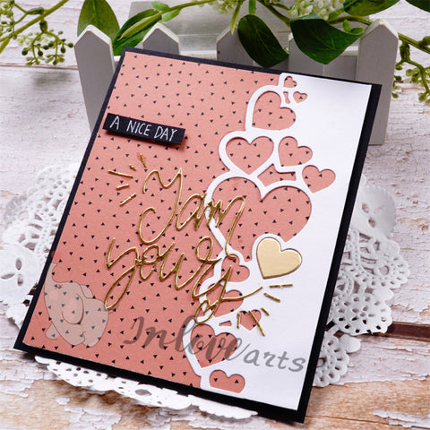 Inlovearts Hollow Heart Border Cutting Dies
