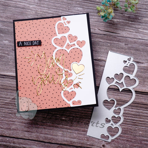 Inlovearts Hollow Heart Border Cutting Dies